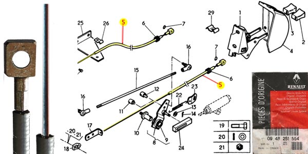 CÂBLE DE COMMANDE RENAULT 0948251554