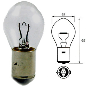 Ampoule Hert CODE 6V-3/15W BAY15D - Éclairage et signalisation 