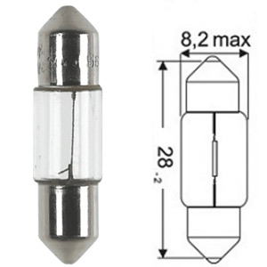 NAVETTE 6V 3W Ø8,2 X 28