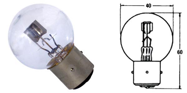 Ampoule Scooter Avant - 12V 45/40W Ba20d (x10)