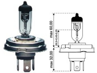 AMPOULE H4 12V 60/55W P45T