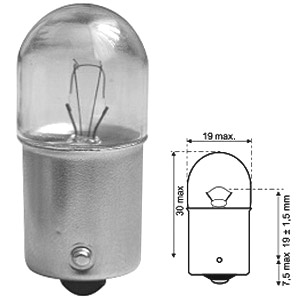 GRAISSEUR R5W 12V 5W BA15S