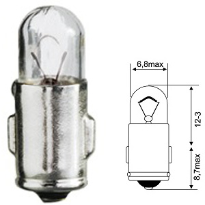 AMPOULE TÉMOIN BA7S 12V 2W