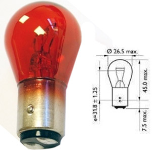 POIRETTE PR21/5W 12V 21/5W BAW15D ROUGE