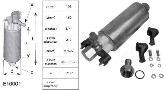 Pompe à carburant + filtre + tuyau 6mm pompe à carburant 12V raccords  droits, Tuyaux d'essence, de dépression & d'huile, Pompes,  refroidissement & tuyaux, Pièces de moteur de moto