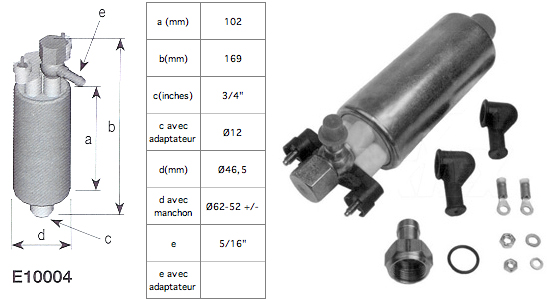 Raccord essence rapide coudé 90° inox pour durites Ø 8 mm