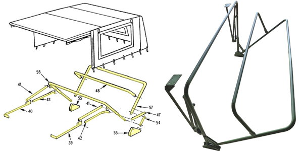 P4008 - ARMATURE DE CAPOTE P4